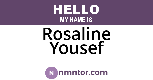 Rosaline Yousef