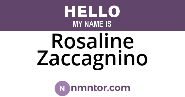 Rosaline Zaccagnino