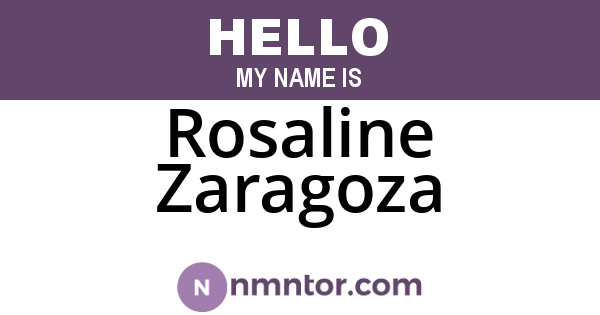 Rosaline Zaragoza