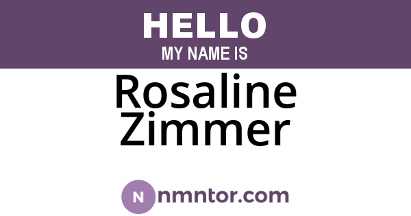 Rosaline Zimmer