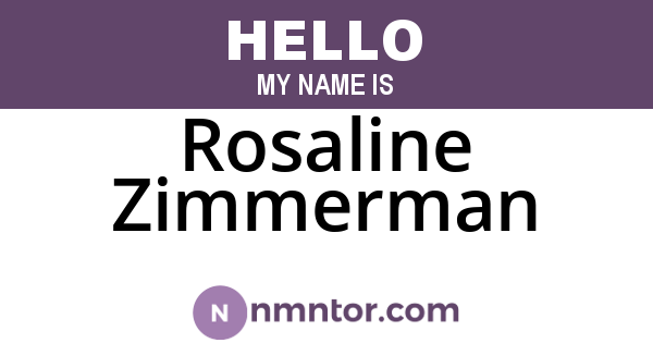 Rosaline Zimmerman