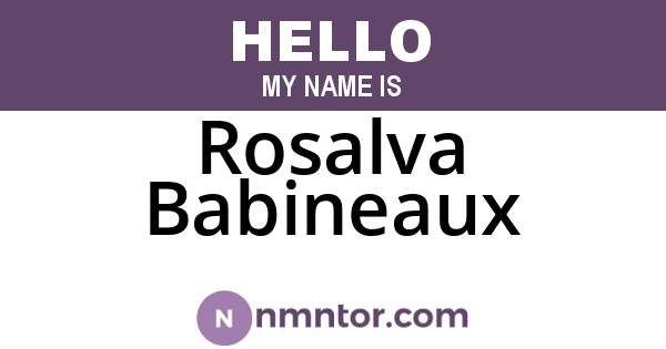 Rosalva Babineaux