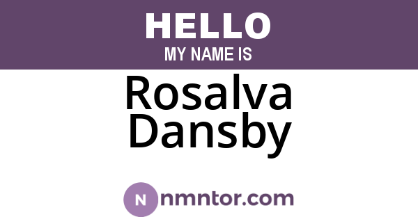 Rosalva Dansby