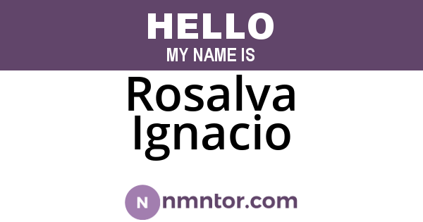 Rosalva Ignacio