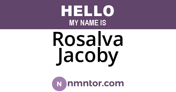 Rosalva Jacoby