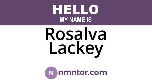 Rosalva Lackey