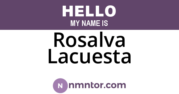 Rosalva Lacuesta