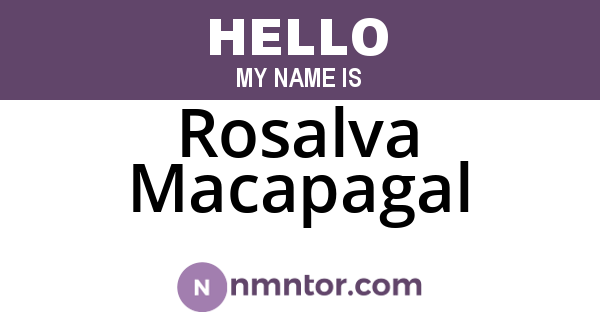 Rosalva Macapagal