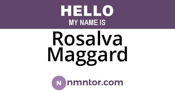 Rosalva Maggard