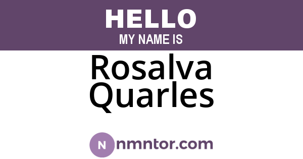 Rosalva Quarles