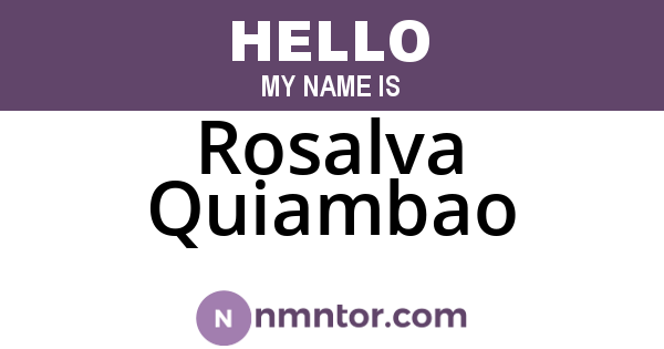 Rosalva Quiambao