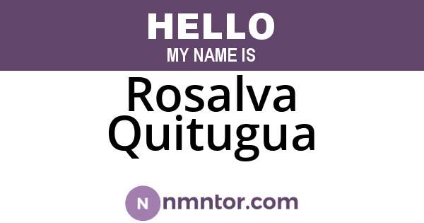 Rosalva Quitugua