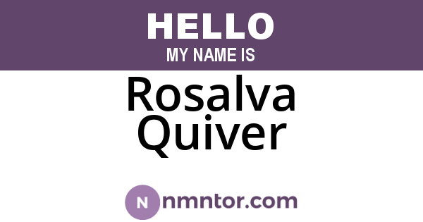 Rosalva Quiver