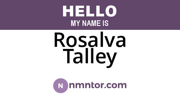 Rosalva Talley