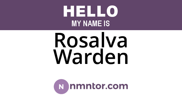 Rosalva Warden