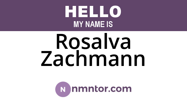 Rosalva Zachmann