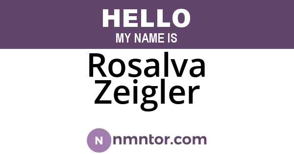 Rosalva Zeigler