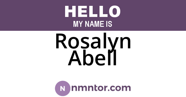 Rosalyn Abell