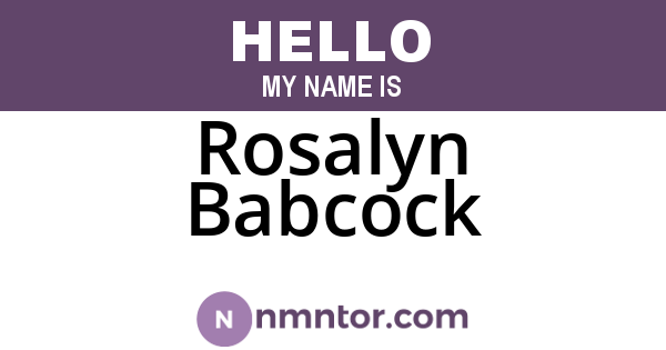 Rosalyn Babcock