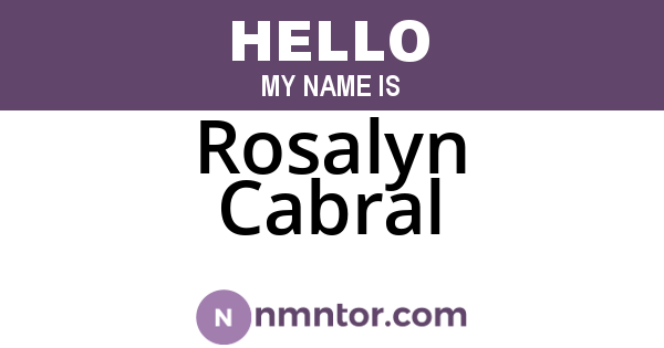 Rosalyn Cabral