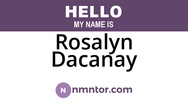 Rosalyn Dacanay