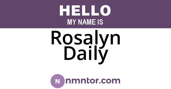 Rosalyn Daily