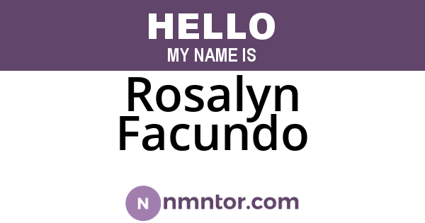 Rosalyn Facundo