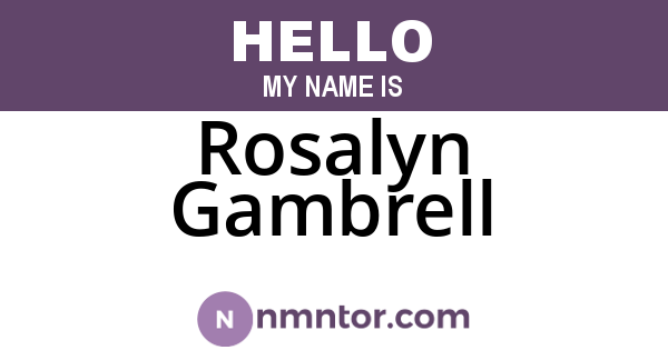 Rosalyn Gambrell