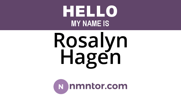 Rosalyn Hagen