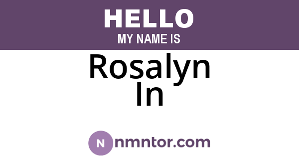 Rosalyn In