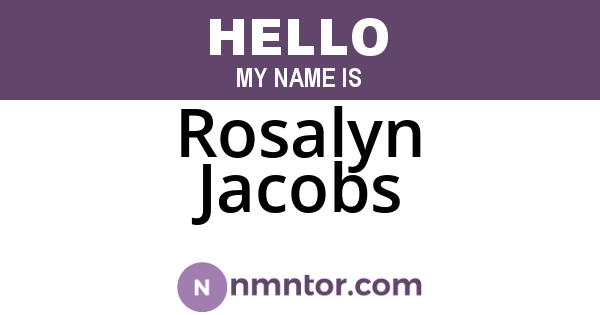 Rosalyn Jacobs