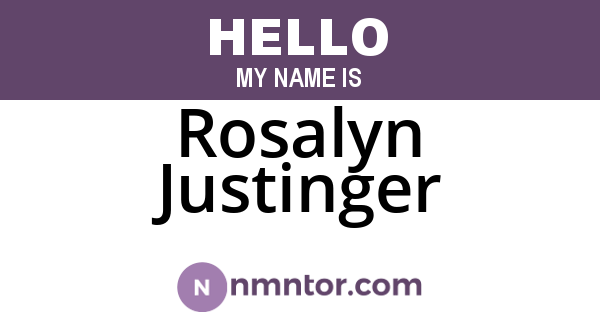 Rosalyn Justinger