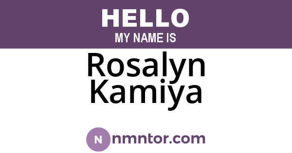 Rosalyn Kamiya