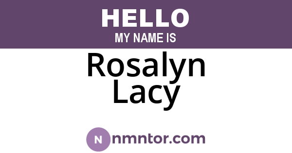 Rosalyn Lacy