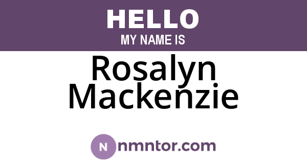 Rosalyn Mackenzie