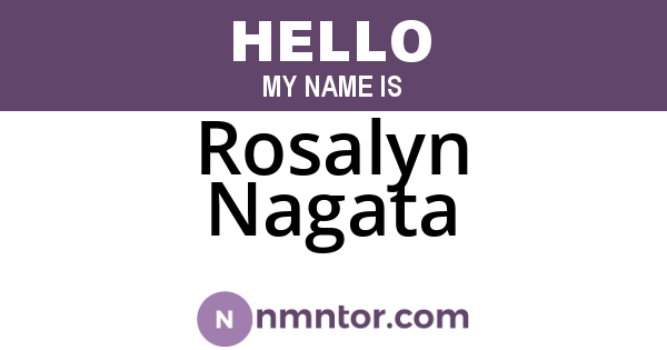 Rosalyn Nagata