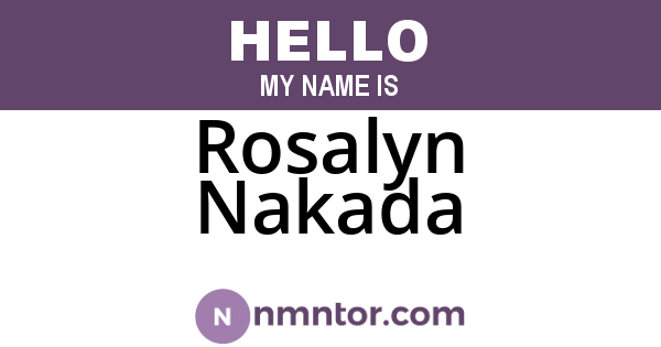 Rosalyn Nakada