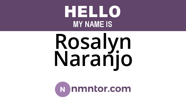 Rosalyn Naranjo