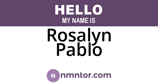 Rosalyn Pablo