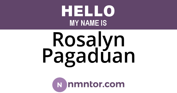 Rosalyn Pagaduan