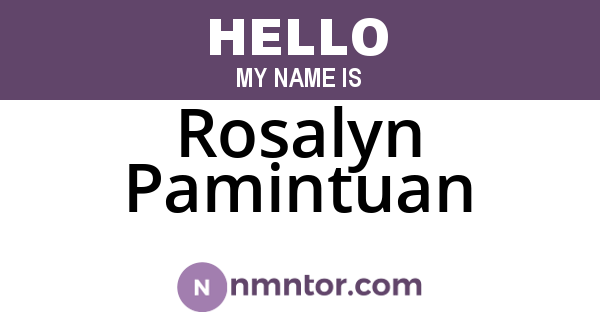 Rosalyn Pamintuan