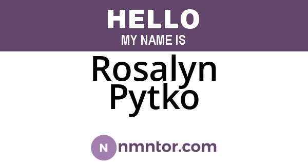 Rosalyn Pytko