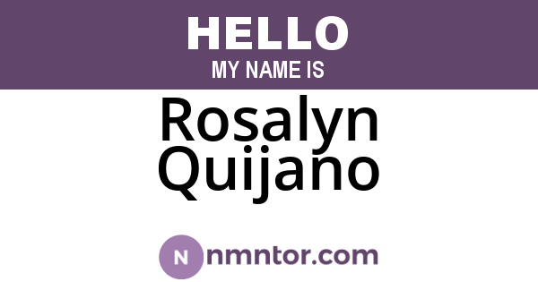 Rosalyn Quijano