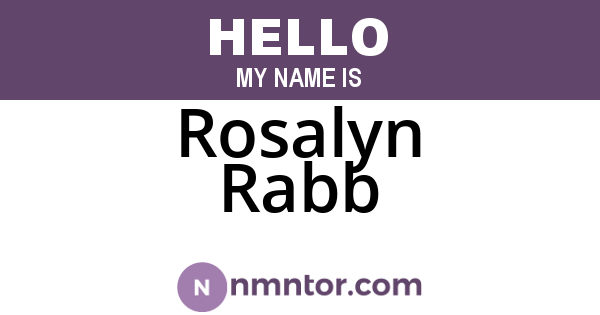 Rosalyn Rabb