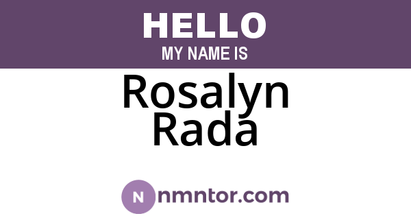 Rosalyn Rada
