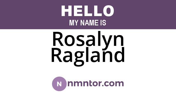Rosalyn Ragland