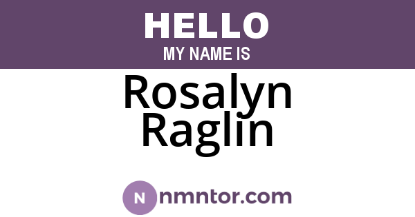 Rosalyn Raglin