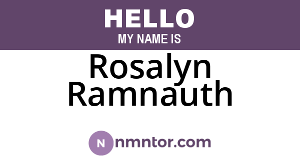 Rosalyn Ramnauth