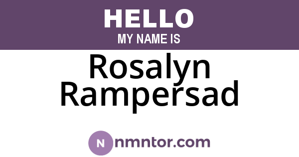 Rosalyn Rampersad