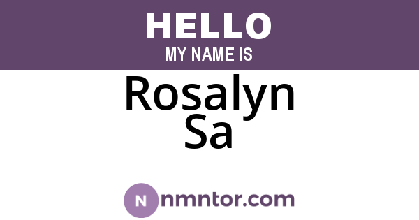 Rosalyn Sa